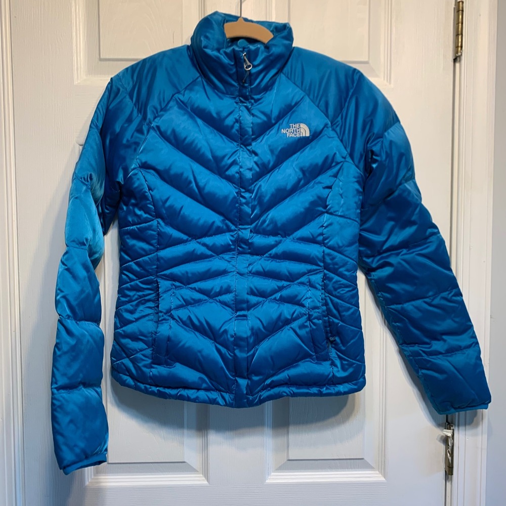 The North Face Puffer Jacket XS Blue 550 Fill Down Quilted Gorpcore Ski Winter